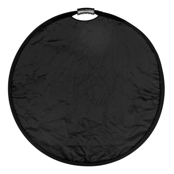 SmallRig 4127 Circular Reflector 56cm, musta kokoontaitettava 5-in-1-valokuvausheijastin, jossa on yläkahva, on kuvassa valkoista taustaa vasten. Sen pinta on hieman ryppyinen.