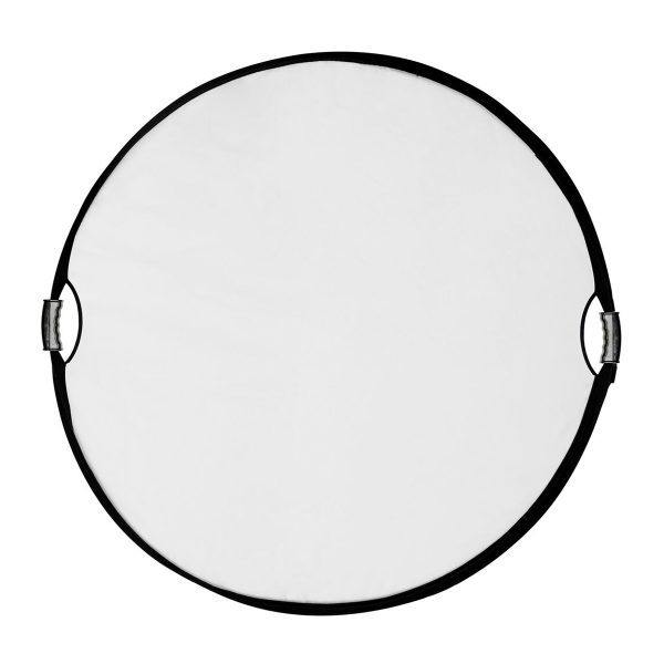 SmallRig 4129 Circular Reflector on 80 cm:n kokoontaitettava 5-in-1-heijastin, jossa on mustat reunat ja kaksi kahvaa, kuvassa valkoisella pohjalla.