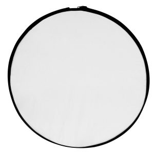 SmallRig 4130 Circular Reflector on 107 cm:n pituinen kokoontaitettava 5-in-1-työkalu, joka on ihanteellinen valokuvaukseen valon hajottamiseen tai heijastamiseen ja jossa on pyöreä muotoilu ja musta reunus.