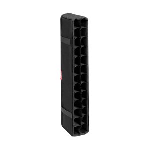 Zhiyun Fiveray F100 Tube Light on musta suorakulmainen kangasorganisaattori, jossa on useita yksittäisiä aukkoja yhdessä sarakkeessa ja joka on suunniteltu tavaroiden pystysuoraan pitämiseen ja säilyttämiseen.