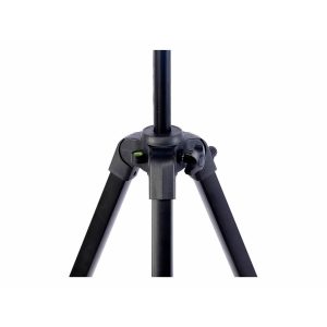 Benro_T890_002 Lähikuva Benro T890 Digital Tripod -kolmijalka -jalustan keskiosasta, jossa korostuvat sen liitosnivelet ja sisäänrakennettu kuplavaa'an taso.