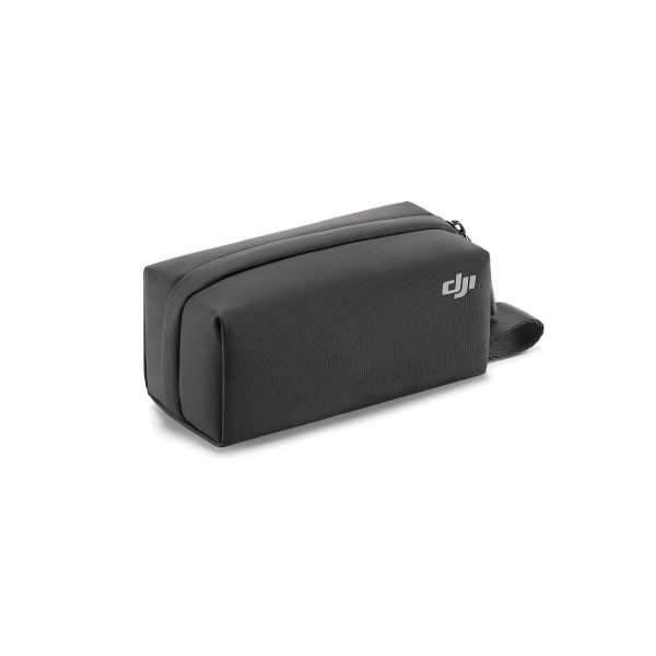 The DJI Osmo Pocket 3 Carrying Case is a rectangular black zippered case with a small handle and the DJI logo on the side on a white background.