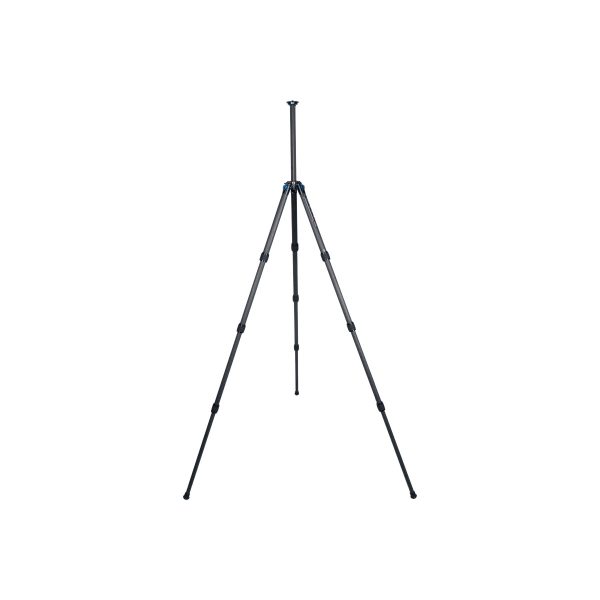 Sirui ST-224 -carbon fibre tripod, a black carbon fibre tripod with three extended legs and a central column, standing upright against a white background.