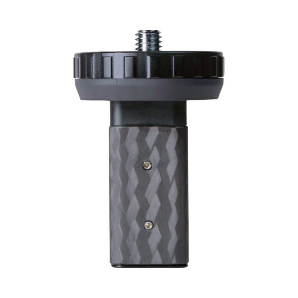Close-up of the Sirui ST-Z Center Column, a black and grey tripod mount with textured handle and top screw for mounting cameras or accessories on tripods, against a white background.