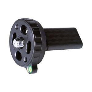 The Sirui ST-Z Center Column is a black camera or tripod accessory with a circular mount with a central threaded screw, a spirit level on the side and a textured handle extending outwards.