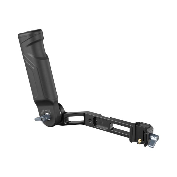 SmallRig 4197 Sling Handle for DJI RS 3 & RS 3 Mini on musta, L-muotoinen ergonominen kamerakahva, jossa on useita kiinnityspisteitä ja joka on suunniteltu kiinnitettäväksi kamerarigiin tai lisävarusteisiin.