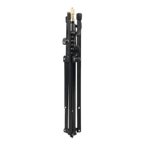 The Godox S30 Light Stand, shown folded against a white background, is a black, foldable tripod with a gold-coloured mounting screw on top.