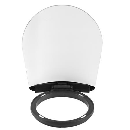 The Godox AK-R12 Bounce Card is visible from above against a white background, with its white reflective surface and black mounting ring clearly visible.