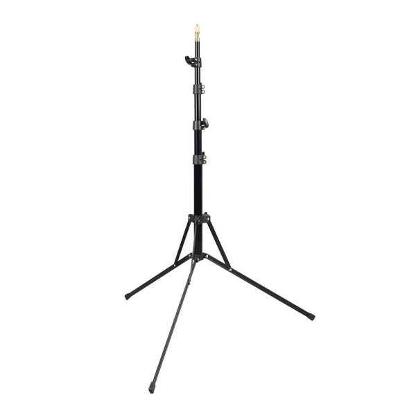 The Godox 210F Reversible Leg Light Stand is a black, adjustable tripod with extendable legs and a telescopic centre column designed to support lighting equipment.