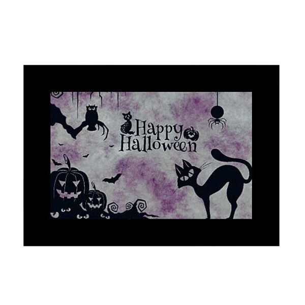 Godox Slide Filter AK-S02 (10 pcs) is a Halloween themed design with Happy Halloween text, black cat, bats, jack-o-lanterns, spiders and a purple cloudy background for a spooky festive effect.