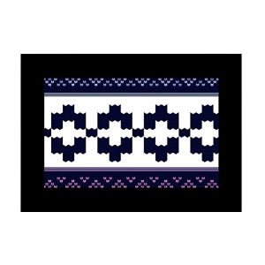 The Godox Slide Filter AK-S03 (10 pieces) features a rectangular pattern with dark blue geometric shapes in white, small blue and purple patterns above and below and a thick black border framing the pattern.
