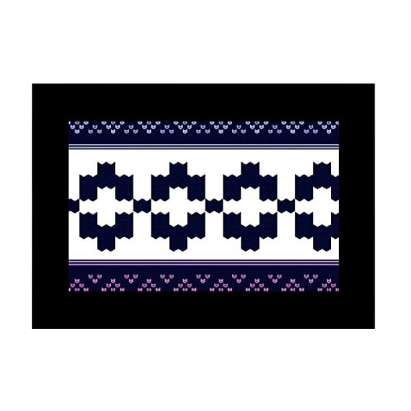 The Godox Slide Filter AK-S03 (10 pieces) features a rectangular pattern with dark blue geometric shapes in white, small blue and purple patterns above and below and a thick black border framing the pattern.