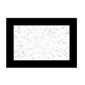 The Godox Slide Filter AK-S03 (10 pieces) contains a white rectangular filter with a series of thin red lines emanating from the centre in a starburst pattern, bordered by a thick black frame.