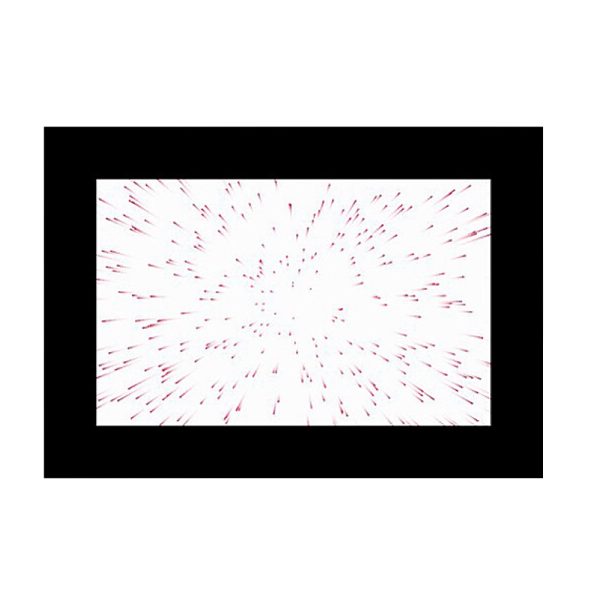 The Godox Slide Filter AK-S03 (10 pieces) contains a white rectangular filter with a series of thin red lines emanating from the centre in a starburst pattern, bordered by a thick black frame.