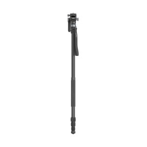 SmallRig 4319 FreeBlazer Aluminum Alloy Video Tripod CT190, kokoontaitettava, säädettävällä kahvalla ja pidennettävillä jalkaosilla varustettu jalusta seisoo pystyssä valkoista taustaa vasten.