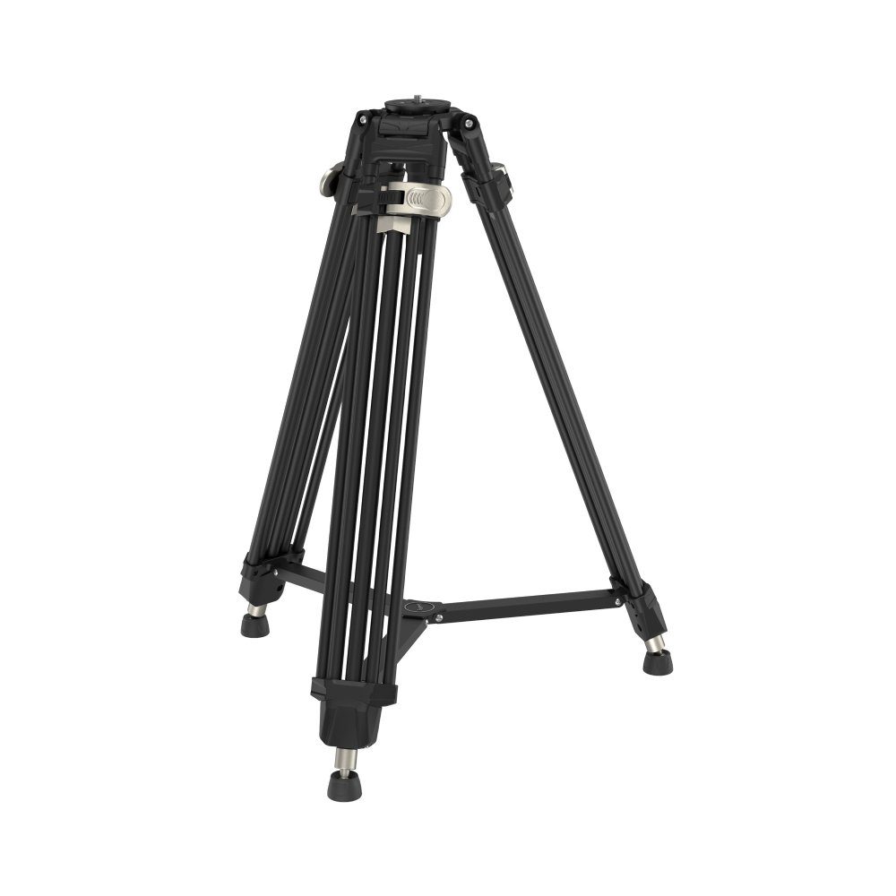 SmallRig 4164 FreeBlazer Heavy Duty Aluminum Alloy Tripod AD 80, black, is equipped with adjustable legs and rubber feet, and is shown standing upright on a white base.