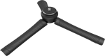 SmallRig 4117 Mini Quick-Release Tripod on kompakti musta pöytäjalusta, jossa on kolme kuvioitua jalkaa ja ruuvikiinnitys kameroiden tai laitteiden kiinnittämistä varten.