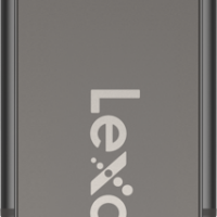 The Lexar Jumpdrive Dual Drive D400 Type-C / Type-C & Type-A 256GB flash drive is shown vertically, with the Lexar logo and "256G" text on the front.