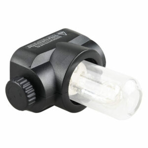 The Godox H200J Bare Bulb Flash Head is a black electronic flash unit with a large bright bulb at one end and a textured side control, designed for professional photography.