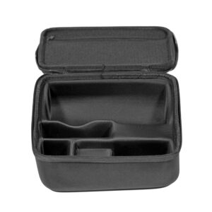 The Godox Carry Bag for one AD300Pro camera is a black, rectangular, zippered storage bag with an open lid and several divided compartments for organizing your belongings.