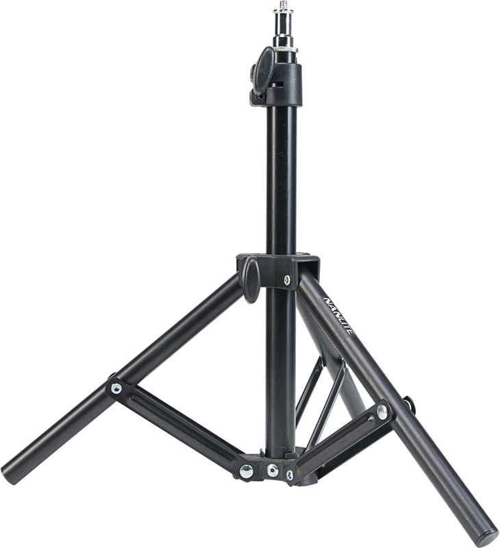 The NANLITE LS-60 Light Stand is a black adjustable tripod tripod stand with three extended legs and a central vertical pole, shown against a white background.