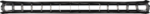 Lähikuvassa ylhäältä alas NANLITE Barndoor with eggcrate for Pavotube II 30X, jossa on musta ristikkorakenne, jossa on useita pystysuoria ja vaakasuoria säleitä valkoista taustaa vasten.