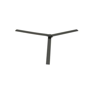 The NANLITE floor stand for Pavotube 60X is presented on a white base and features a minimalist design with sleek, straight lines and a modern black finish.