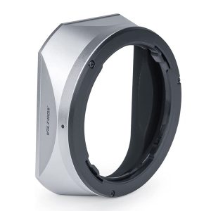 Hopea Viltrox 23/33/56mm metallinen neliön muotoinen suorakulmainen huppu seisoo pystyssä valkoisella pohjalla.