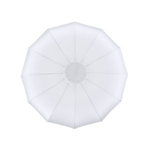Above Godox CS50D Lantern Softbox 50cm, fully open, with a circular centre and eight symmetrical panels, photographed against a white background.