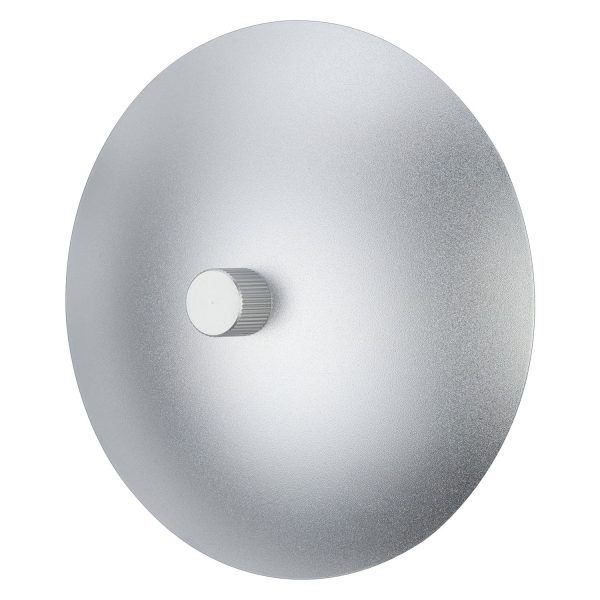Godoxin alumiinilevyssä monitoimisoftboxille S65T/S85T/S120T on pyöreä, hopeanvärinen metallinen muotoilu, jossa on kuvioitu pinta ja keskellä oleva sylinterimäinen nuppi, jossa yhdistyvät minimalistinen ja moderni estetiikka.