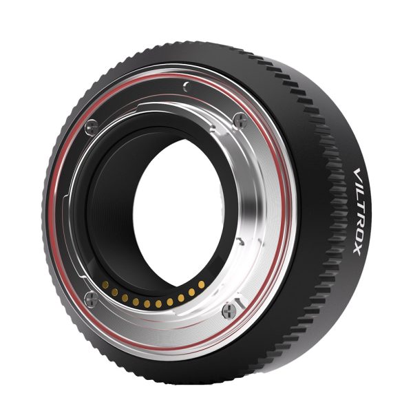 The Viltrox EF - FX1 PRO autofocus adapter with electronic keys, metal bayonet and black textured outer shell is shown on a white background.