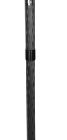 The Sirui SVM-165 Rapid System Monopod is a tall, black carbon fibre monopod with three folding support legs, handles and adjustable segments designed for use with cameras or video equipment.