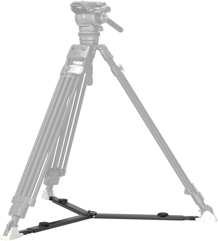 SmallRig 4507 Ground Spreader for Tripod kiinnitetään läpikuultavan kolmijalan jalkoihin, vakauttaa jalustan ja yhdistää kaikki kolme jalkaa lähellä lattiaa.