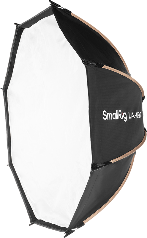 SmallRig 4633 Octagonal Softbox LA-O90 on mustavalkoinen, kahdeksankulmainen valonmuokkain, joka on suunniteltu valokuvaukseen tai videokuvaukseen.