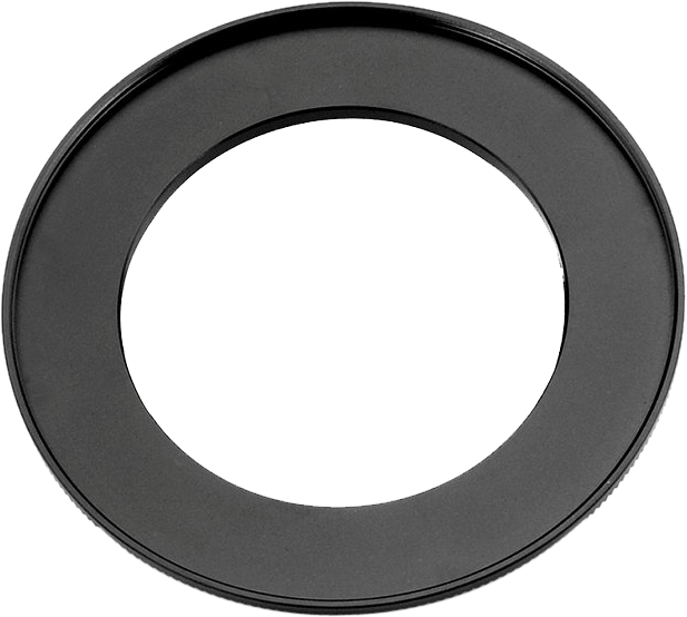 NiSi-sovitinrengas V5/V6/V7-pidikkeelle 52mm -suodinadapteri, musta pyöreä metallirengas, jossa on leveä ulkoreuna ja avoin keskikohta, näkyy valkoista taustaa vasten.