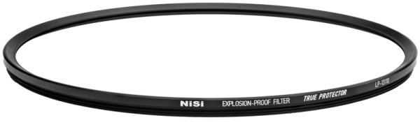 NiSi Cine Filter Explosion Proof / True Protector LP13110 for Cooke S4I/5I/S6I/S7A (Big) suojasuodin on pyöreä linssisuodin, jossa on ohut musta metallikehys ja kirkas lasi, kuvassa tavallista vaaleaa taustaa vasten.