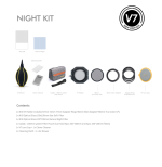 NiSi Night Kit 100mm System V7 -objektiivin mukana on objektiivin pidike, ilmapuhallin, puhdistusliina, objektiivipussi, CPL-suodattimet, sovitinrenkaat, objektiivin suojus, puhdistusaine ja väritähti. V7 New Edition -logo näkyy oikeassa yläkulmassa.