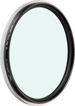 A close-up of the NiSi Filter Swift System Black Mist 1/8 67mm diffusion filter shows its thin black and silver frame against a light background.