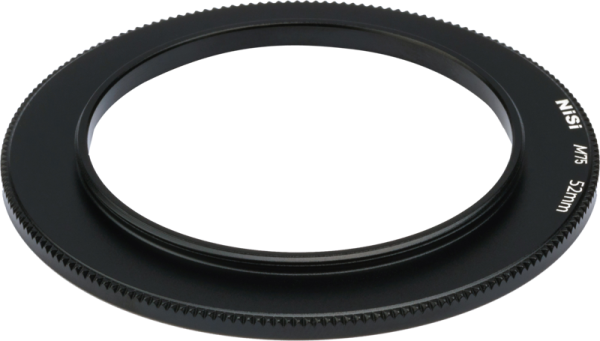 The black NiSi filter holder adapter for M75 40.5 mm adapter gas is shown on a plain light-coloured background, with a brushed edge for grip and white text showing the brand name and size.