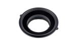 NiSi Filter Holder S6 Kit True Color for Sony 12-24mm f/2.8 GM -levysuodin pidike on musta, pyöreä sovitinrengas, jossa on hammasrattaiden kaltaiset reunat ja joka näkyy vaaleanharmaalla pohjalla.