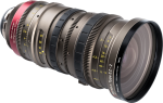 The NiSi Cine Filter Explosion Proof / True Protector AG-11175 for Angenieux EZ-1 & 2 is a protective filter designed for professional lenses, illustrated diagonally on a white background.