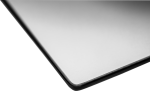 Close-up of the NiSi Square Black Mist 1/4 100x100mm filter, highlighting its sleek, minimalist design and smooth metallic edges against a light grey background.