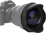 A close-up of the Sigma 12-24mm f/4 lens' NiSi adapter ring, highlighting its precise fit and textured finish. The adapter is attached to the lens, with part of the camera body visible in the background.