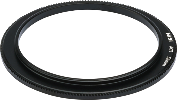 Black round NiSi filter holder adapter for M75 40,5 mm (adapter ring) with textured edges and white text on a plain light background.