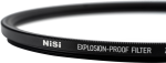 Lähikuva NiSi Cine Filter Explosion Proof / True Protector ZSP9275 for Zeiss SP Lenses -suojasuodin, mustan pyöreän linssin suodattimen, jossa on valkoinen teksti sivulla, tavallista vaaleaa taustaa vasten.