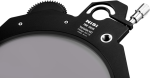 Lähikuva NiSi Cine Filter True Color Variable ND 1-5 Stops 6mm 4x5.65" -levysuodin, jossa näkyy sen nimi, mallin tiedot ja osa mustasta metallikehyksestä säätömekanismeineen.