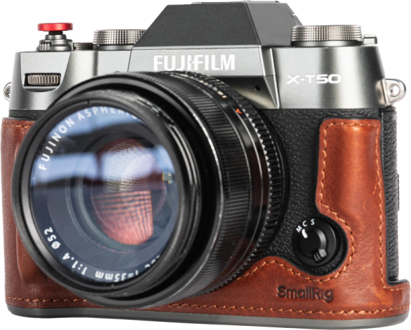 SmallRig 4711 Leather Half Case Kit for Fujifilm X-T50 Brown