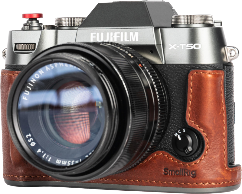 SmallRig 4711 Leather Half Case Kit for Fujifilm X-T50 Brown