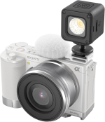 SmallRig 4734 Cold Shoe Adapter with Furry Windscreen for Sony ZV series cameras (white)