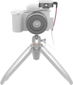 SmallRig 4734 Cold Shoe Adapter with Furry Windscreen for Sony ZV series cameras (white)